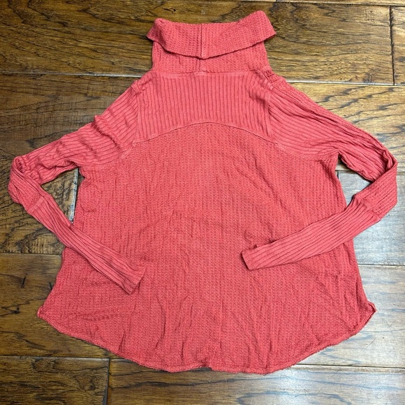 We the free waffleknit turtleneck sweatshirt - Picture 6 of 6